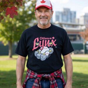 Vintage Ottawa Lynx Baseball T Shirt Size XL